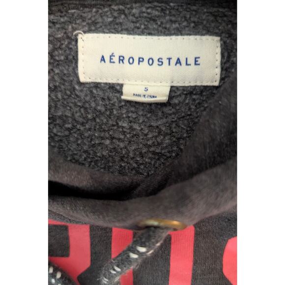 Super Comfy Aeropostale Aero Logo East Coast Gray Hoodie Sweatshirt SMALL - Picture 4 of 5